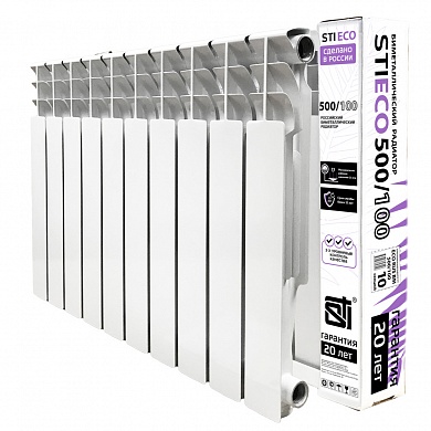 Биметаллический радиатор STI ECO RUS BM 500/100 10 сек.